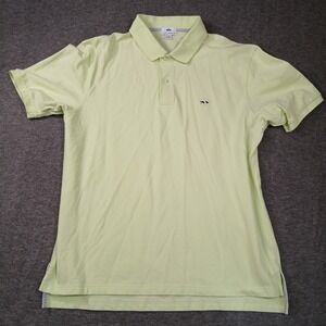 Fish Hippie Shirt Men's Large‎ Lime Short Sleeve Golfing Fishing Polo Stretch